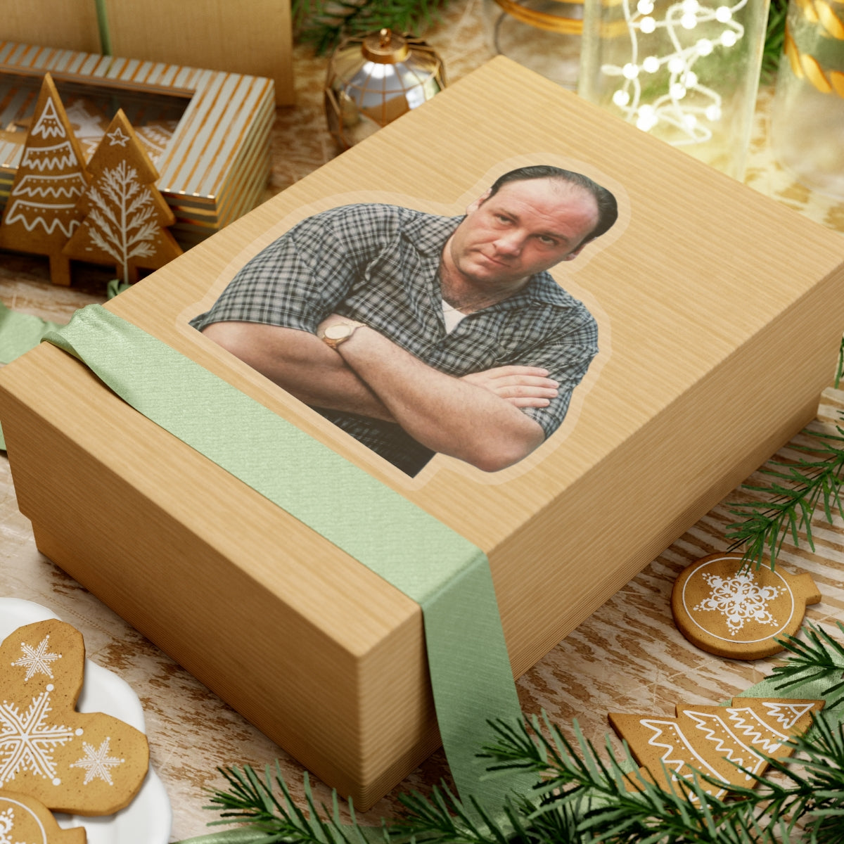 Tony Soprano Inspired Custom Sticker | Classic Side-Eye Mafia Boss Look (4 Sizes)