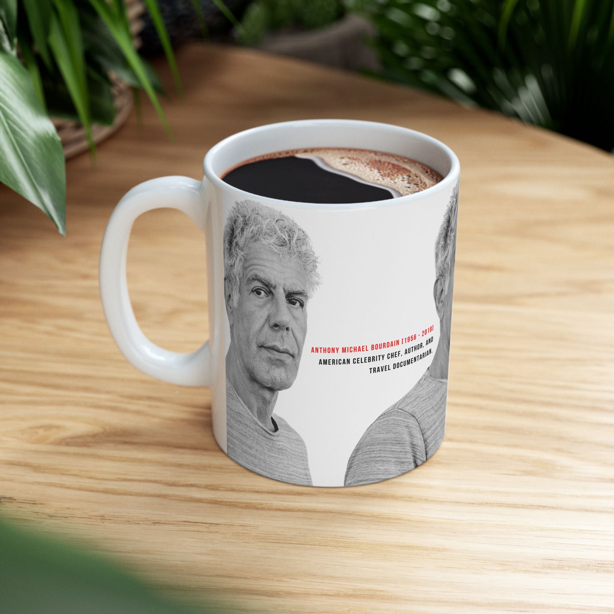 Anthony Bourdain Tribute Mug | Food Lover Coffee Mug | Chef & Travel Fan Gift | 11oz Ceramic Mug