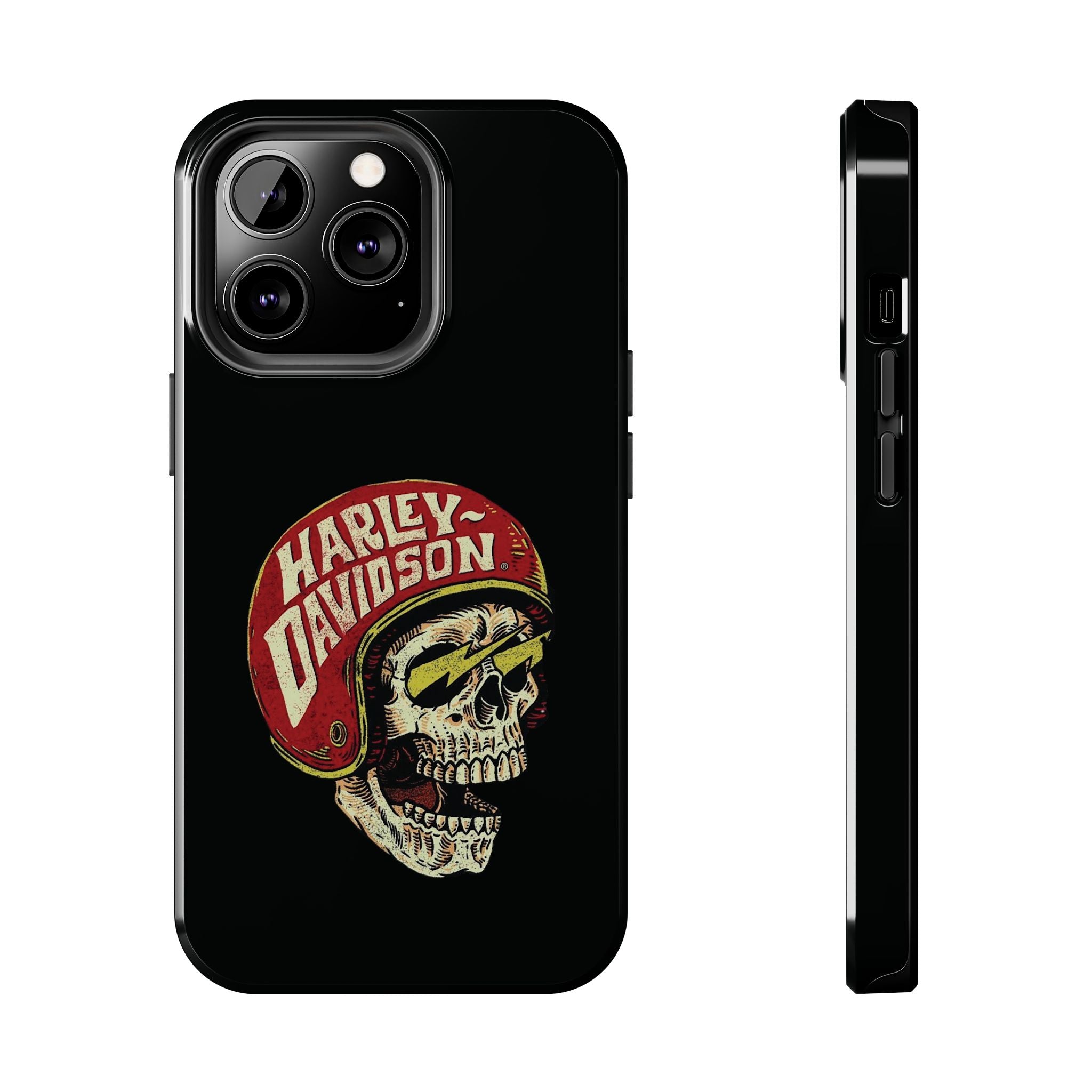 Skull Helmet Tough Phone Case | Vintage Motorcycle Biker Phone Case