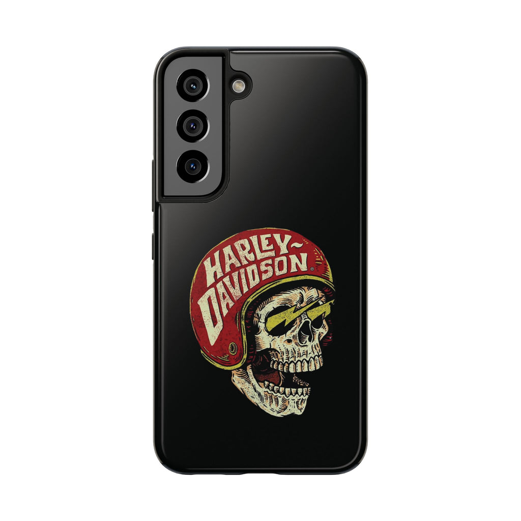 Skull Helmet Tough Phone Case | Vintage Motorcycle Biker Phone Case
