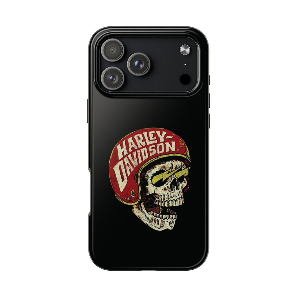 Skull Helmet Tough Phone Case | Vintage Motorcycle Biker Phone Case