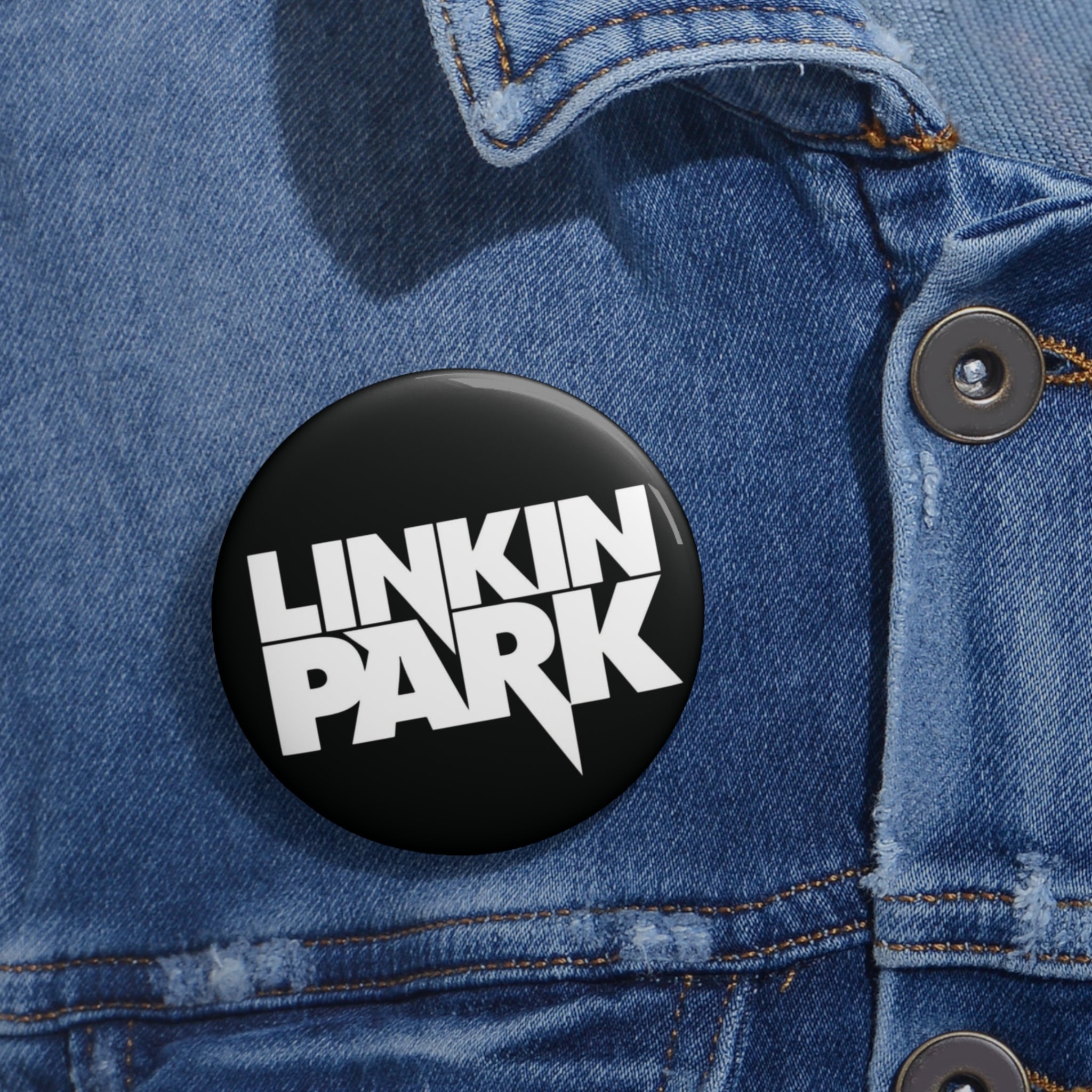 Linkin Park Hard Rock Band Custom PinBack Button (3 Sizes)