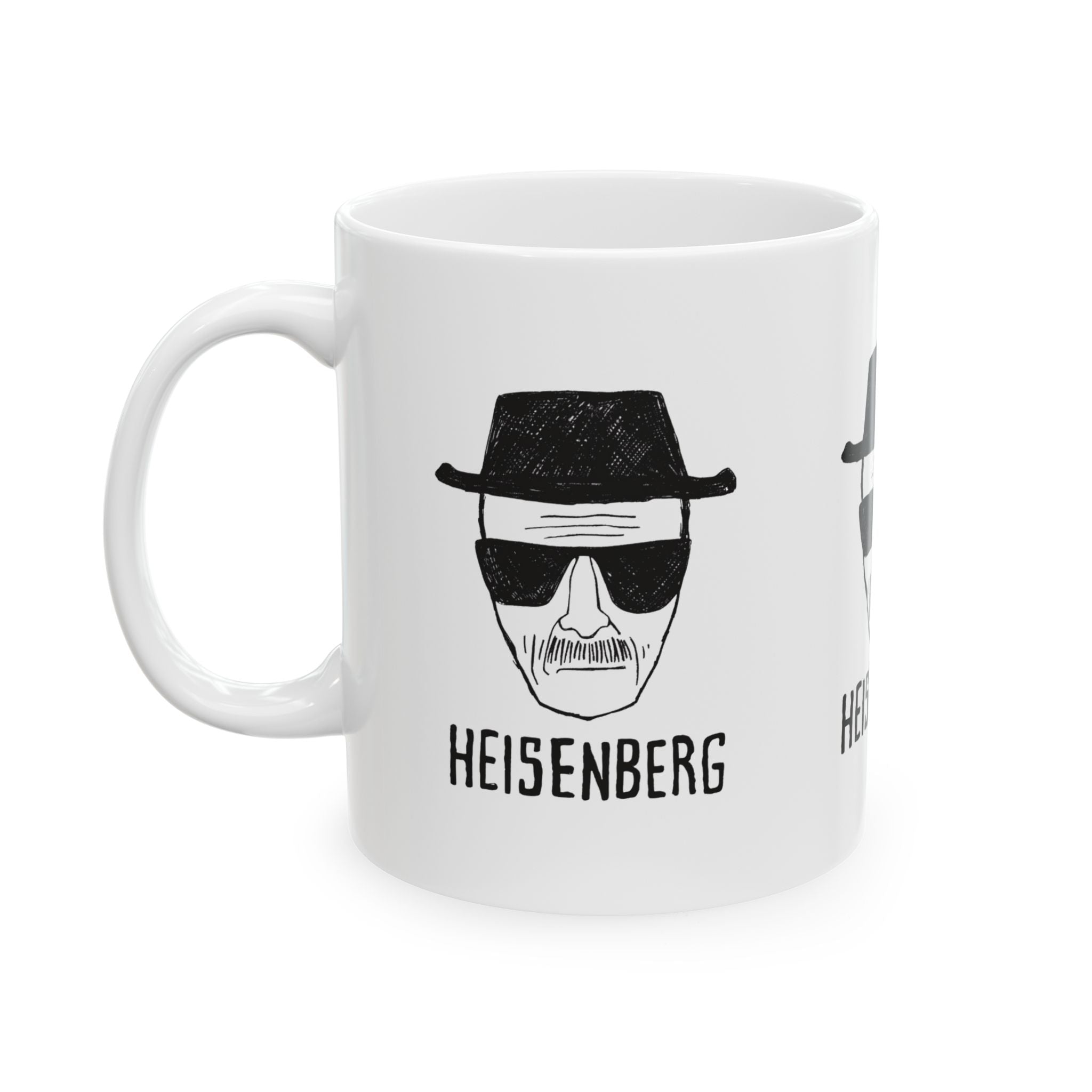 Breaking Bad Heisenberg 11oz Mug  Inspired Coffee Cup With Walter White Drawing
