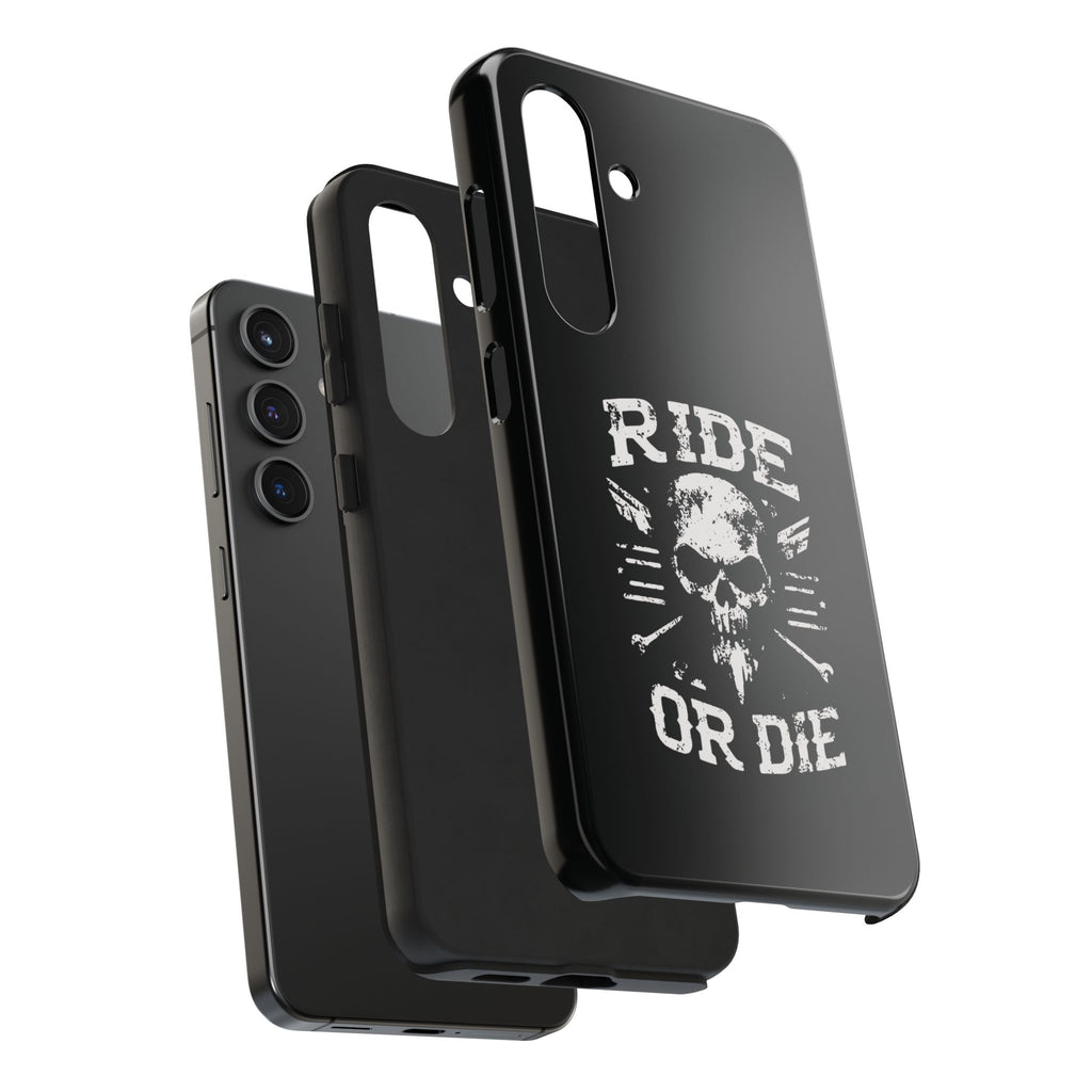 Ride or Die Skull Tough Phone Case | Biker Skull Graphic Phone Case