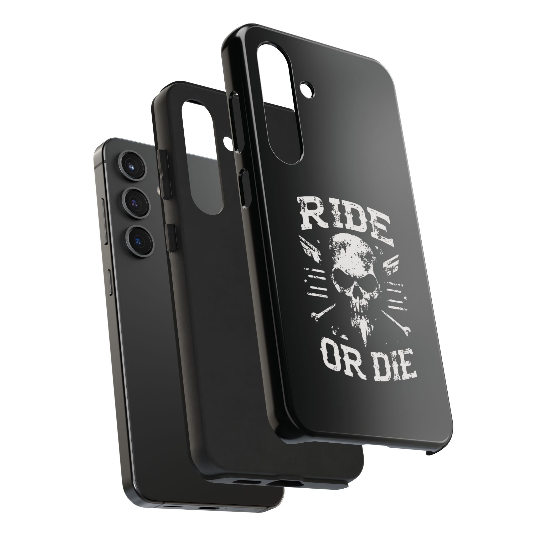 Ride or Die Skull Tough Phone Case | Biker Skull Graphic Phone Case