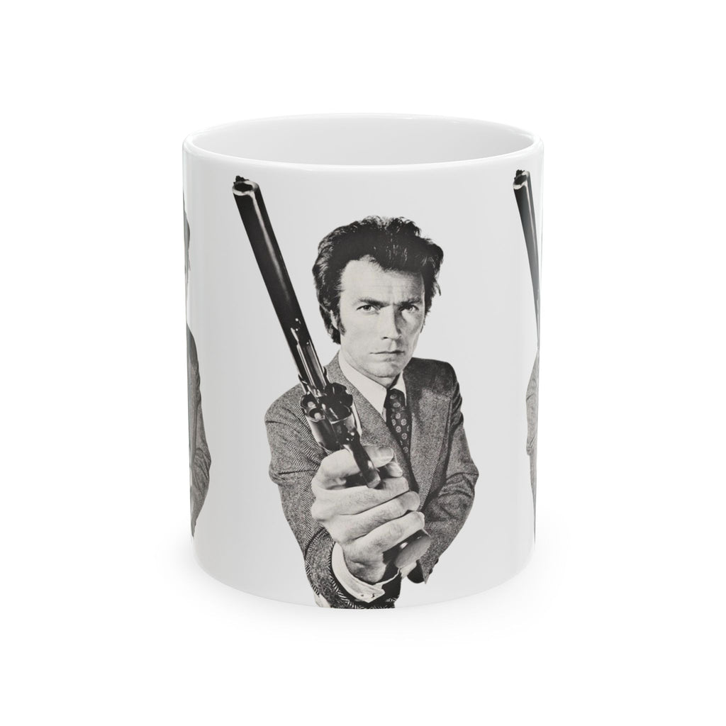 Clint Eastwood Dirty Harry 11oz Coffee Mug With Detective Callahan holding his 44 Magnum
