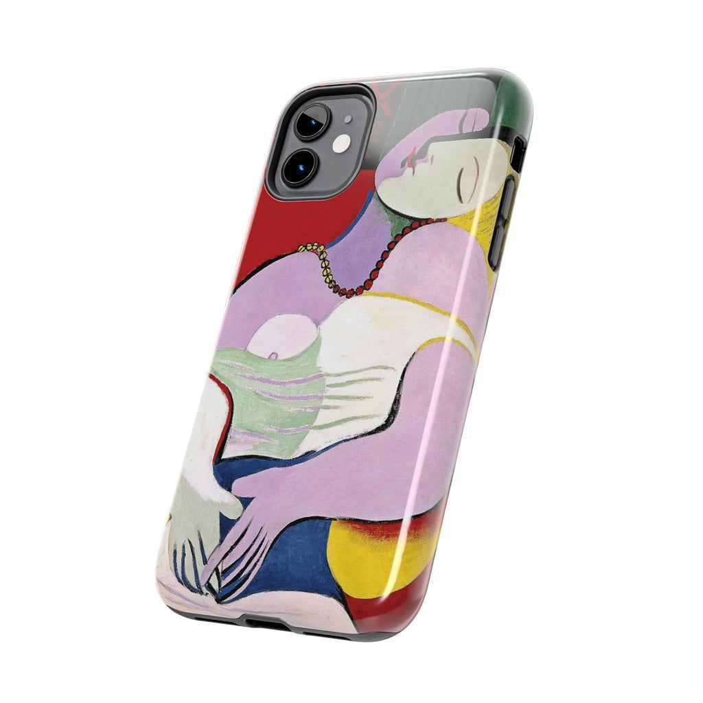 Picasso-Inspired Abstract Woman Tough Phone Case | Cubist Sleeping Woman Art Phone Case