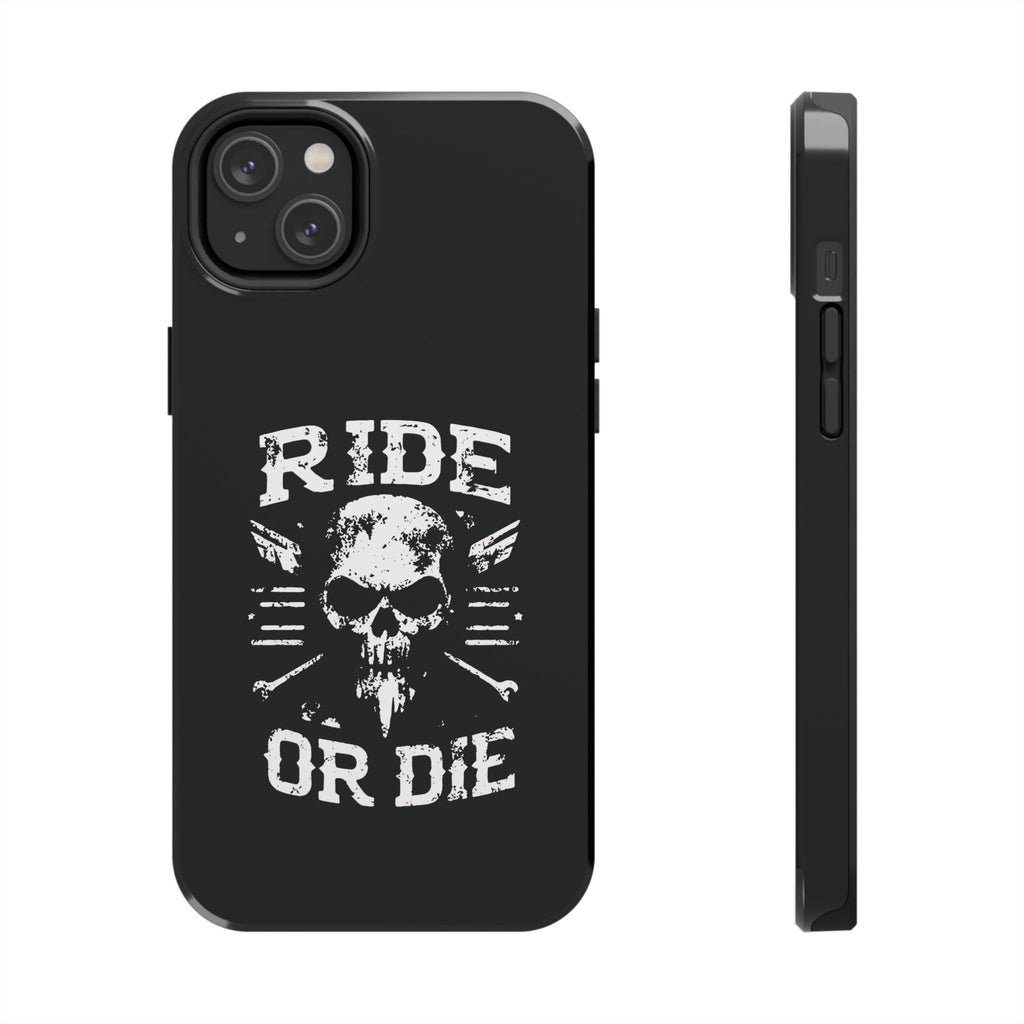 Ride or Die Skull Tough Phone Case | Biker Skull Graphic Phone Case