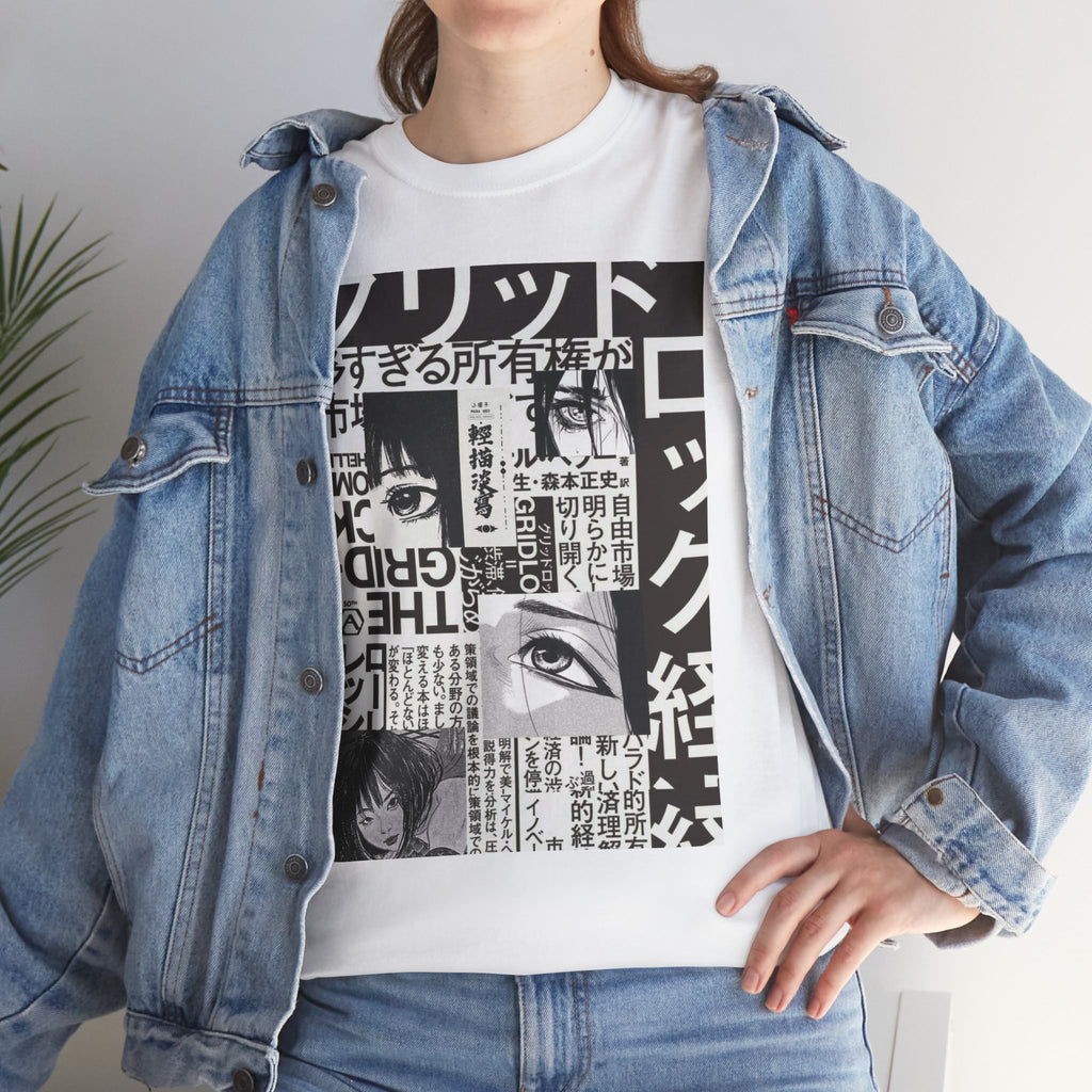 Unisex Japanese Manga Collage T-Shirt Anime Streetwear Graphic Tee (2 Colors)
