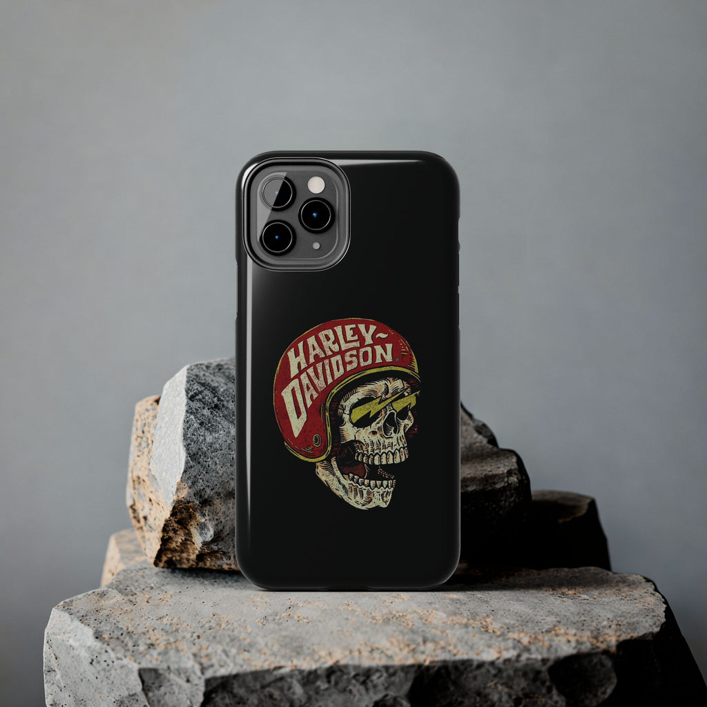 Skull Helmet Tough Phone Case | Vintage Motorcycle Biker Phone Case