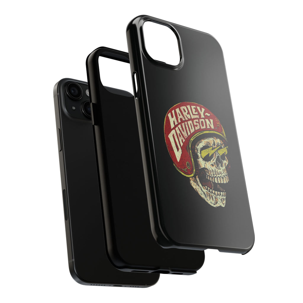 Skull Helmet Tough Phone Case | Vintage Motorcycle Biker Phone Case