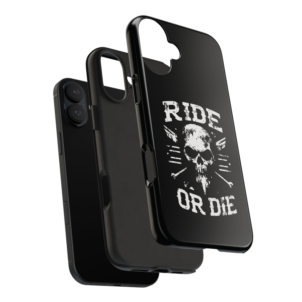 Ride or Die Skull Tough Phone Case | Biker Skull Graphic Phone Case
