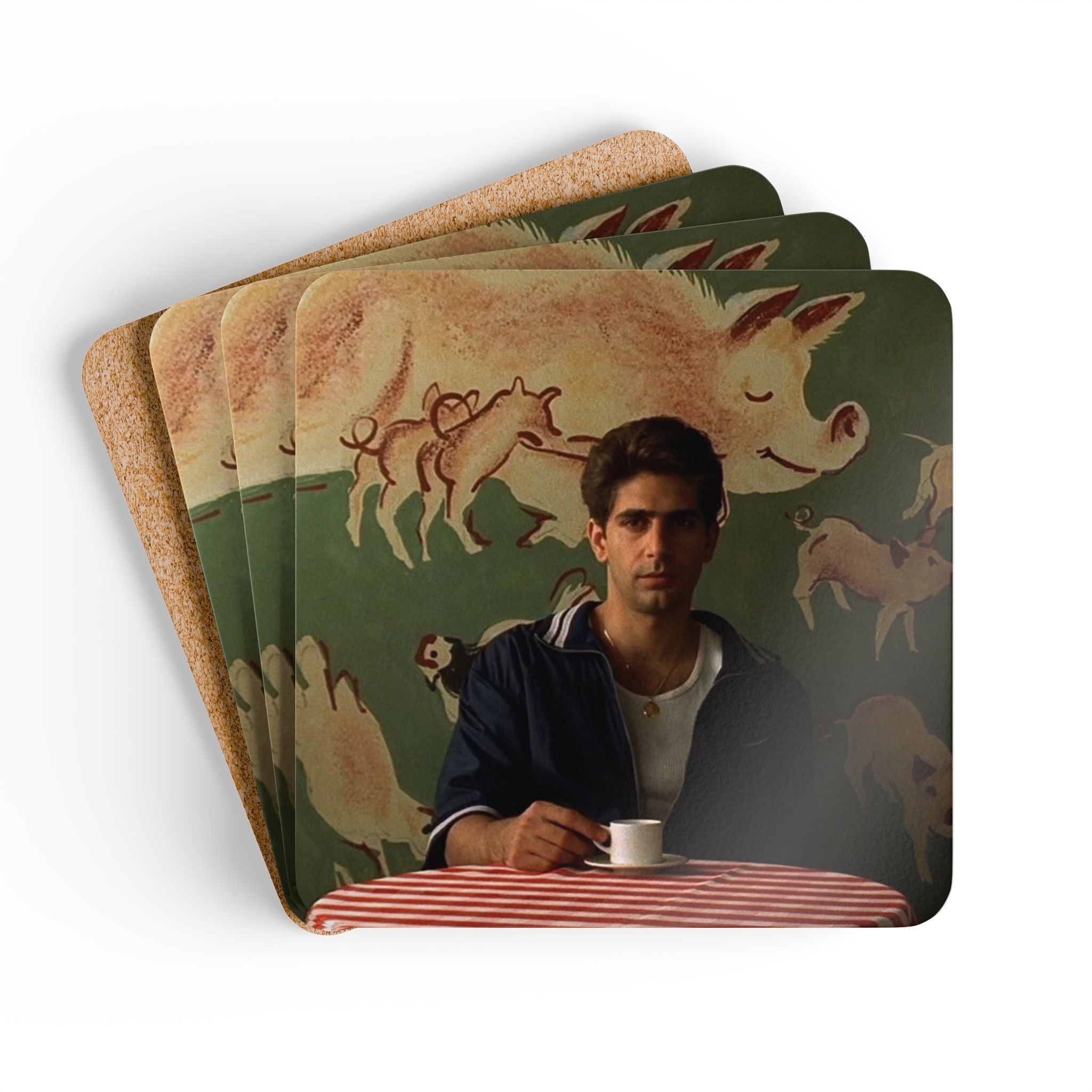 The Sopranos Christopher Moltisanti Corkback Coaster Set (4 Pieces)