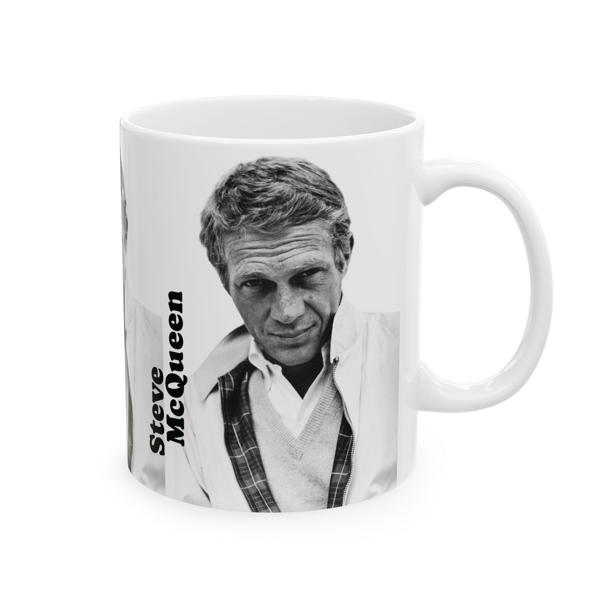 Steve McQueen Classic Hollywood Actor and Icon 11oz White Ceramic Coffee Mug