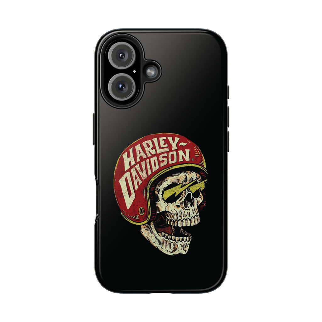 Skull Helmet Tough Phone Case | Vintage Motorcycle Biker Phone Case