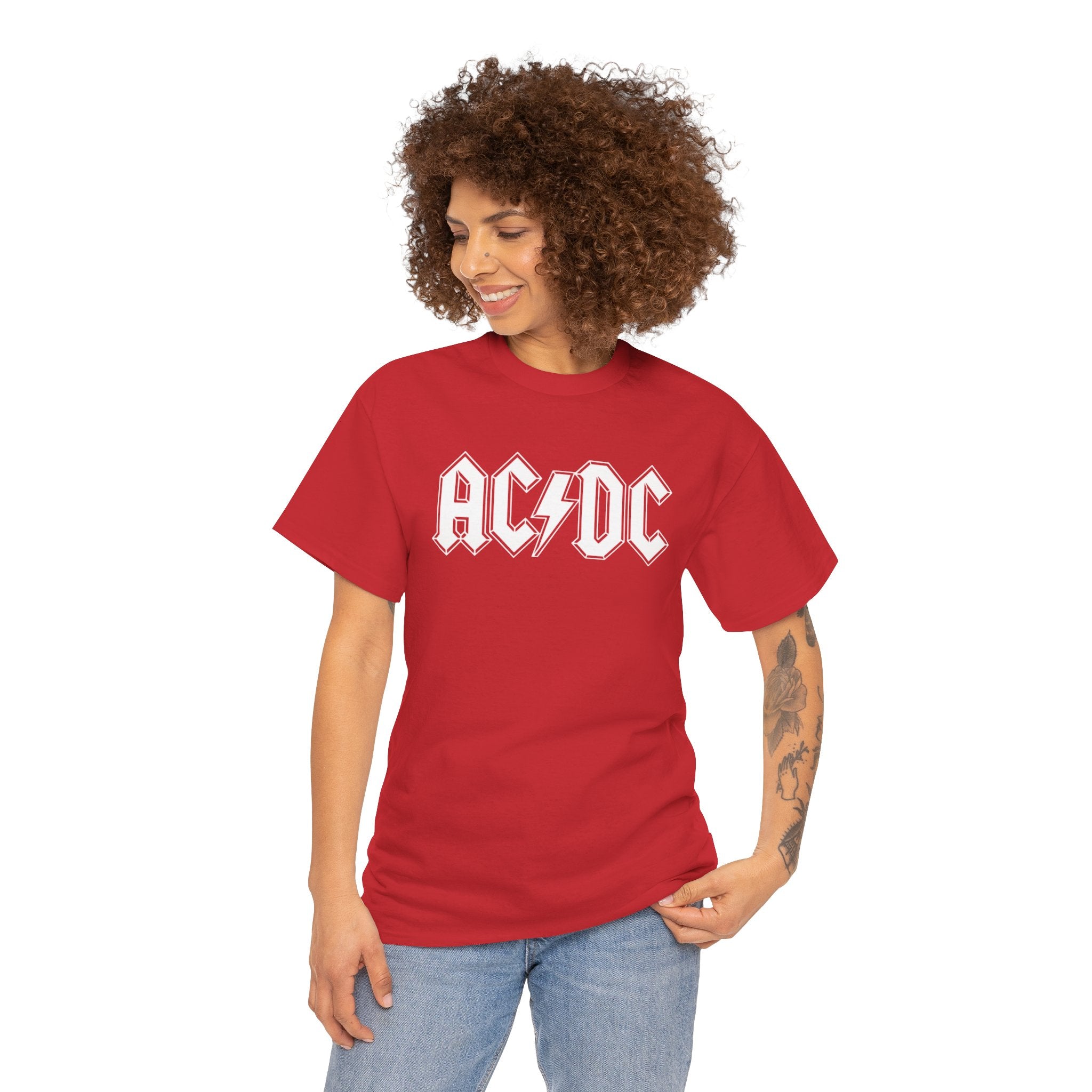Unisex AC/DC Hard Rock band inspired with a custom batch T-Shirt (4 Colors)