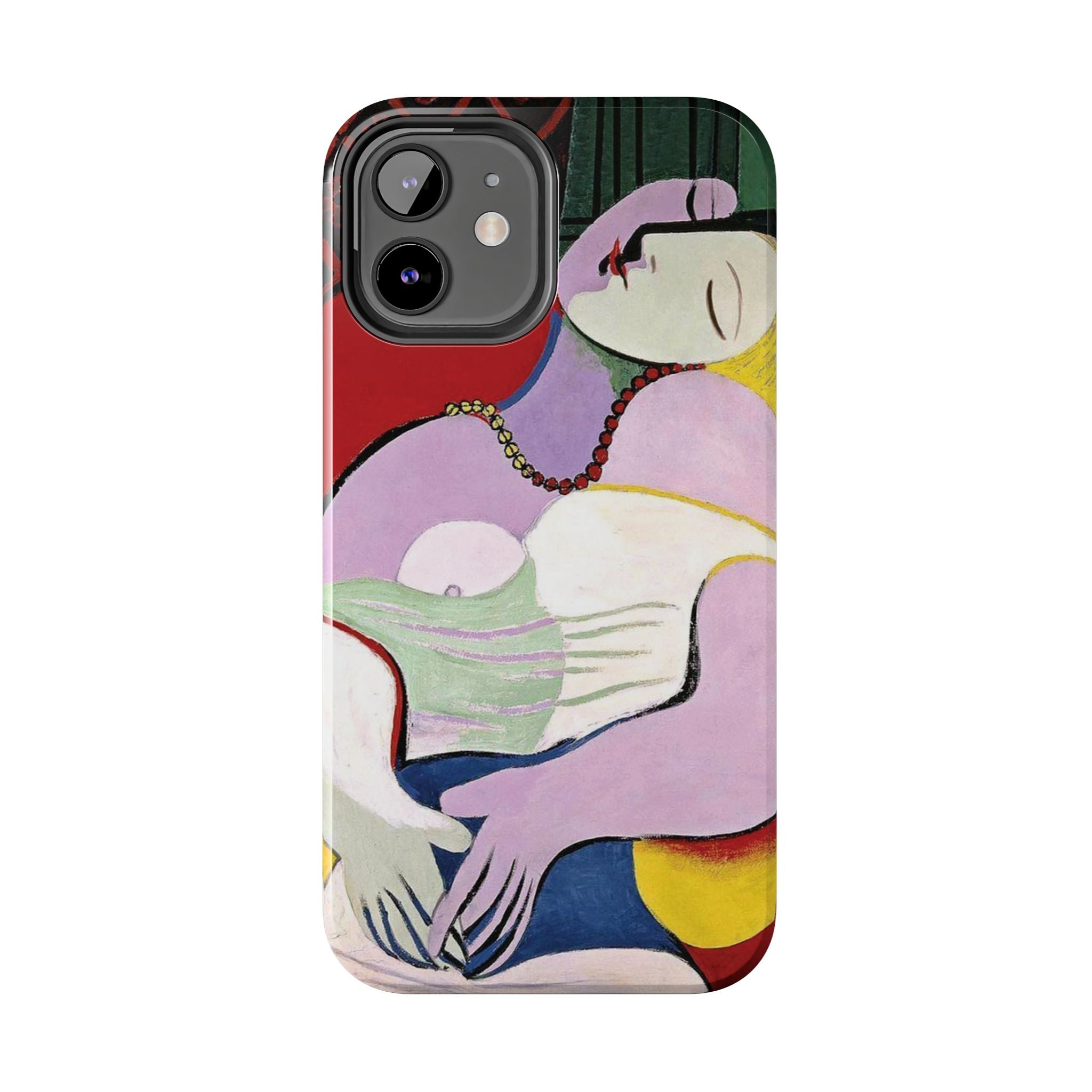 Picasso-Inspired Abstract Woman Tough Phone Case | Cubist Sleeping Woman Art Phone Case
