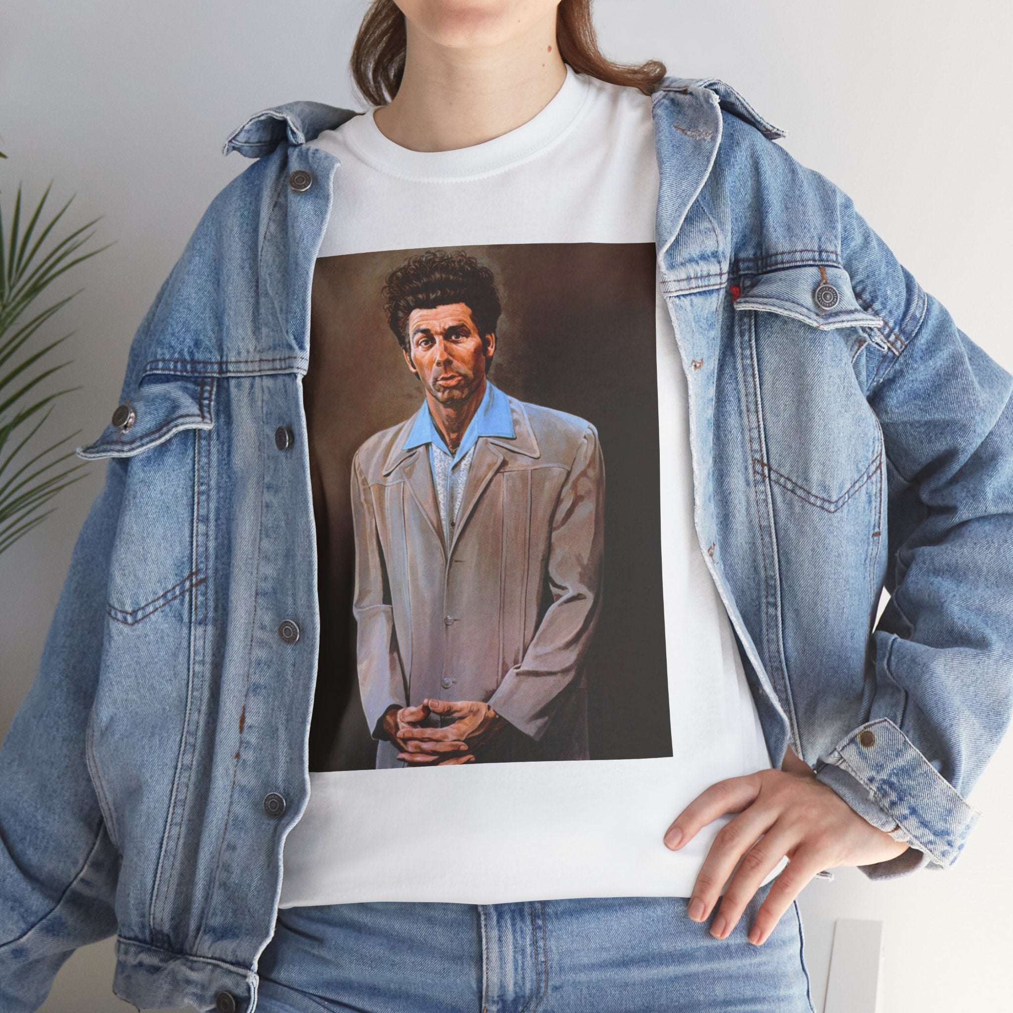Seinfeld Cosmo Kramer the beloved character T-Shirt with his pained protrait artwork (2 Colors)