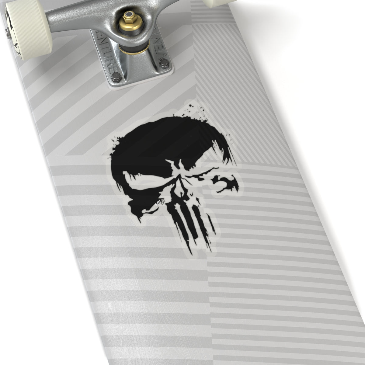 Punisher Skull Comic Style Stickers in Black and White (4 Sizes)