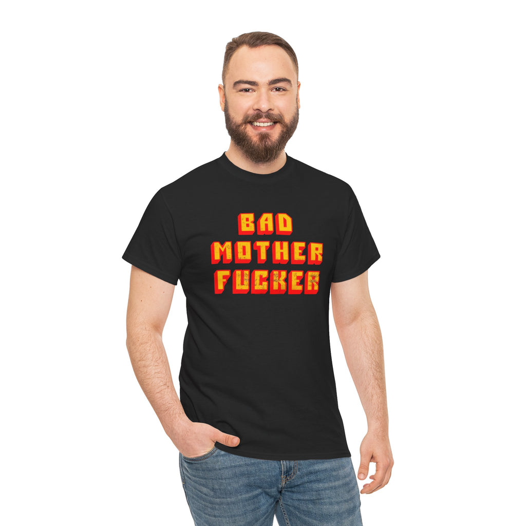 Unisex Bad Mother F*cker T-Shirt Vintage Bold Graphic Tee Edgy Streetwear Shirt