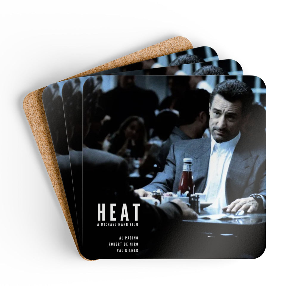 Heat Movie Collectable Coaster Set With Robert DeNiro on the covert (4 Pieces)