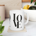 LOVE Typography Simplistic Design 11oz Coffee Mug | Perfect Gift for Lovers
