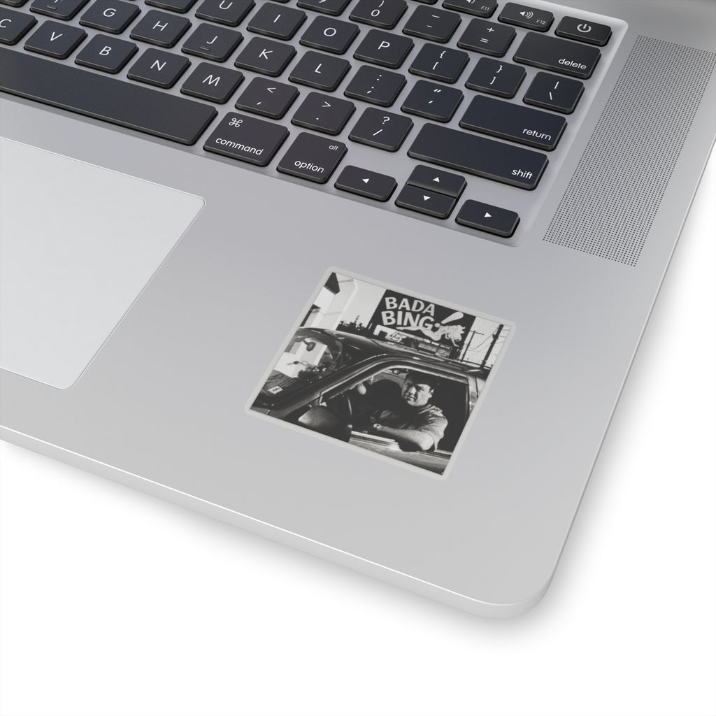 Tony Soprano Bada Bing Custom Sticker with Tony in Black and White (4 Sizes)
