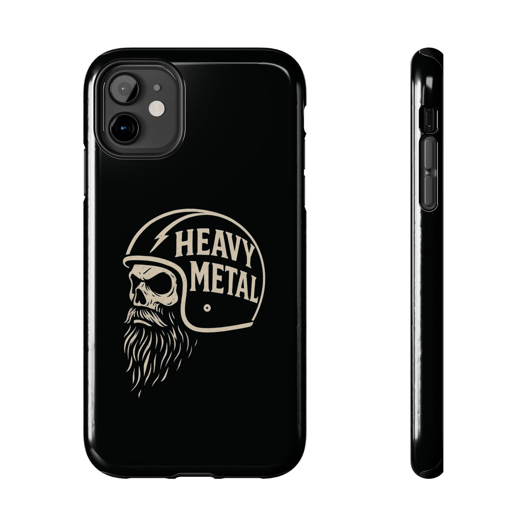 Heavy Metal Skull Tough Phone Case | Biker Helmet Skull Graphic Phone Case