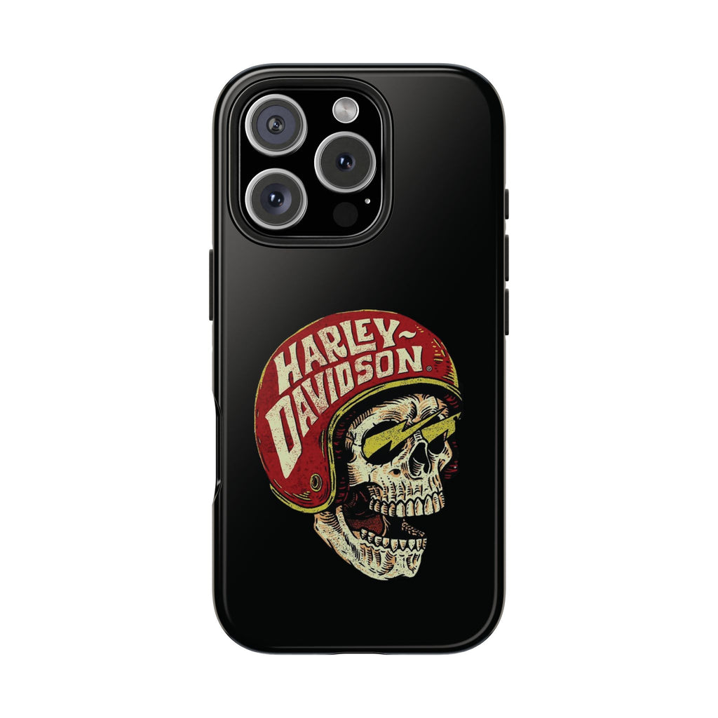 Skull Helmet Tough Phone Case | Vintage Motorcycle Biker Phone Case