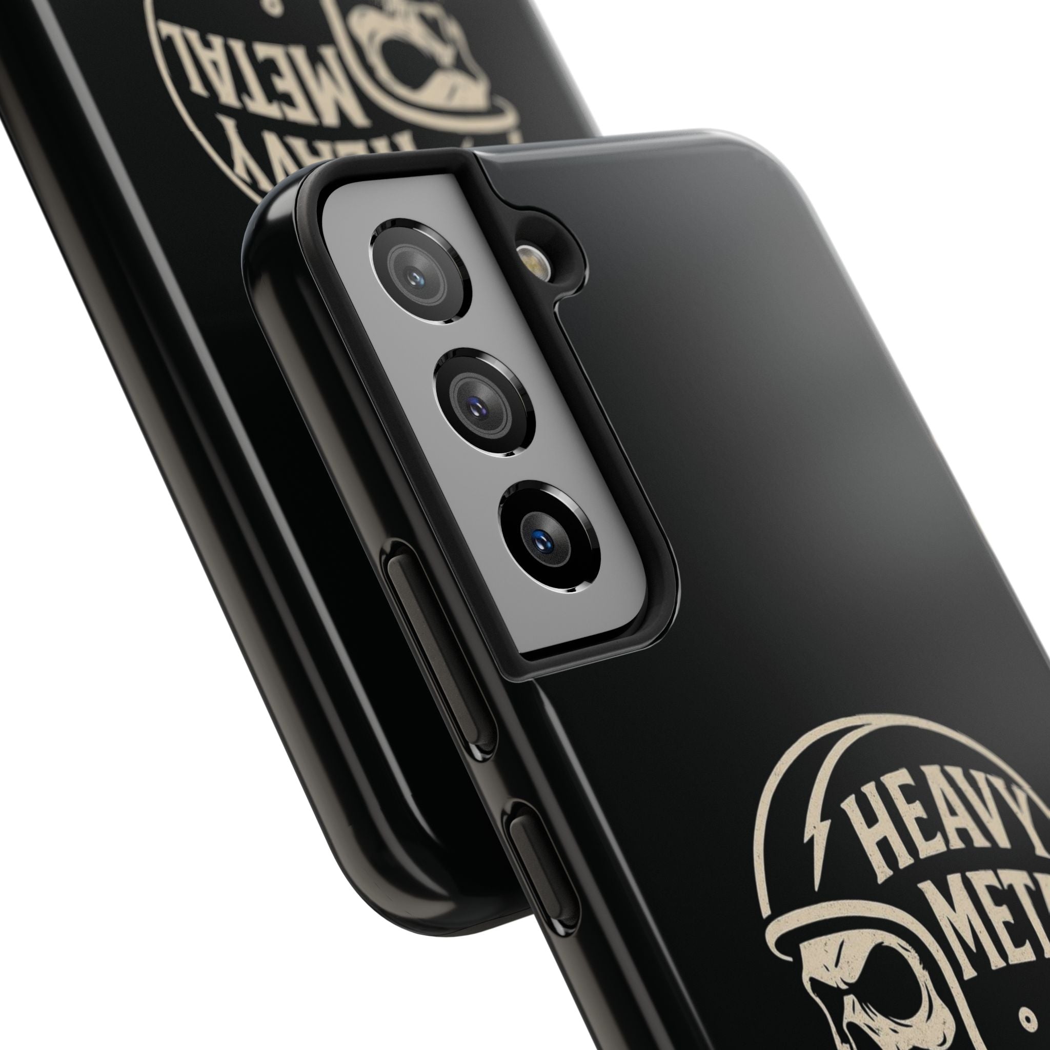 Heavy Metal Skull Tough Phone Case | Biker Helmet Skull Graphic Phone Case