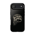 Heavy Metal Skull Tough Phone Case | Biker Helmet Skull Graphic Phone Case