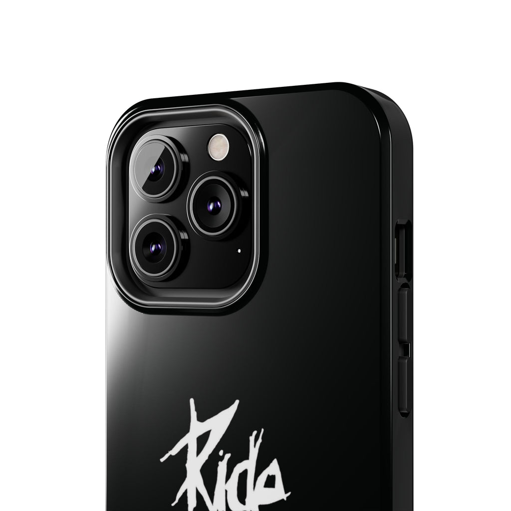 Ride or Die Skull Tough Phone Case | Edgy Script Biker Style Phone Case
