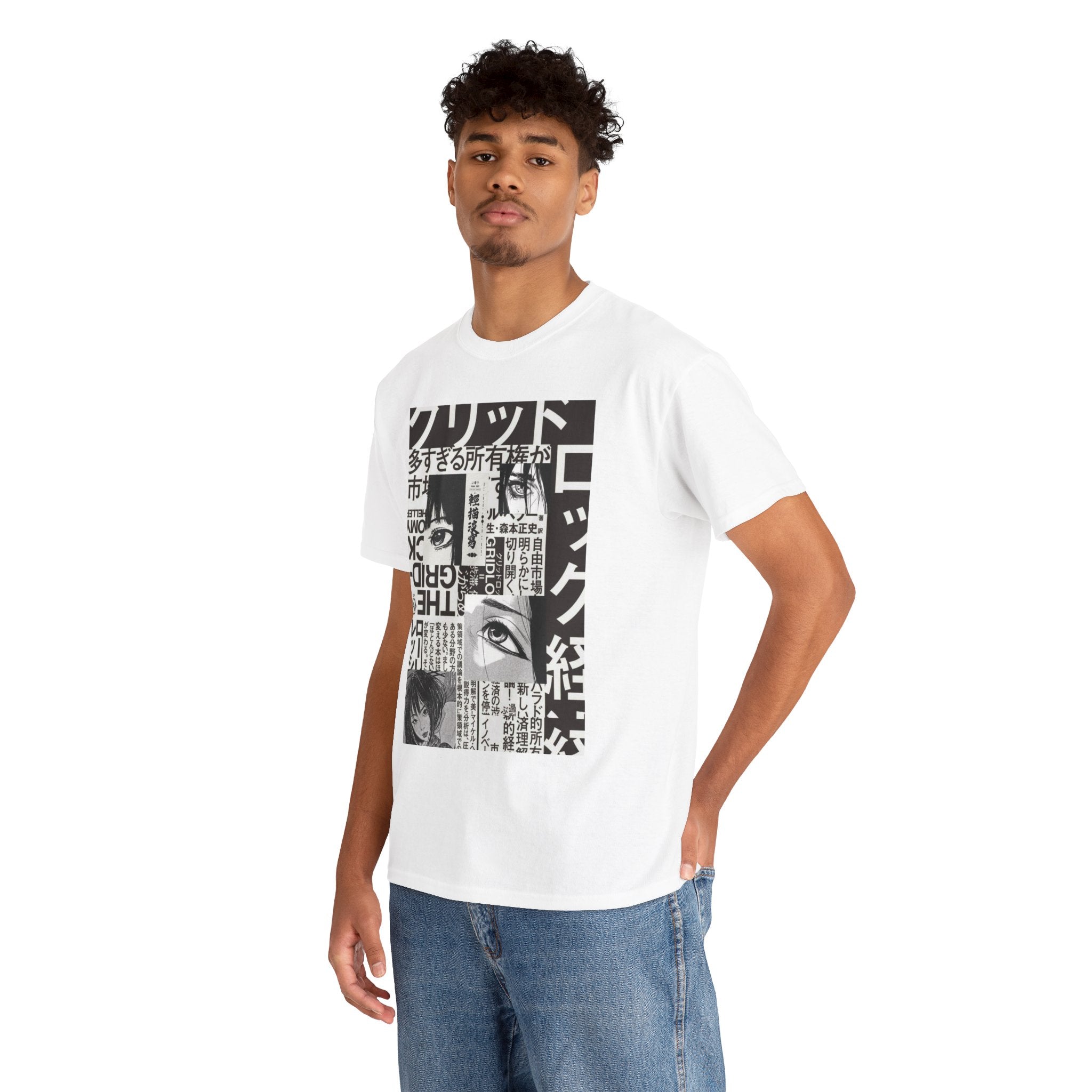 Unisex Japanese Manga Collage T-Shirt Anime Streetwear Graphic Tee (2 Colors)
