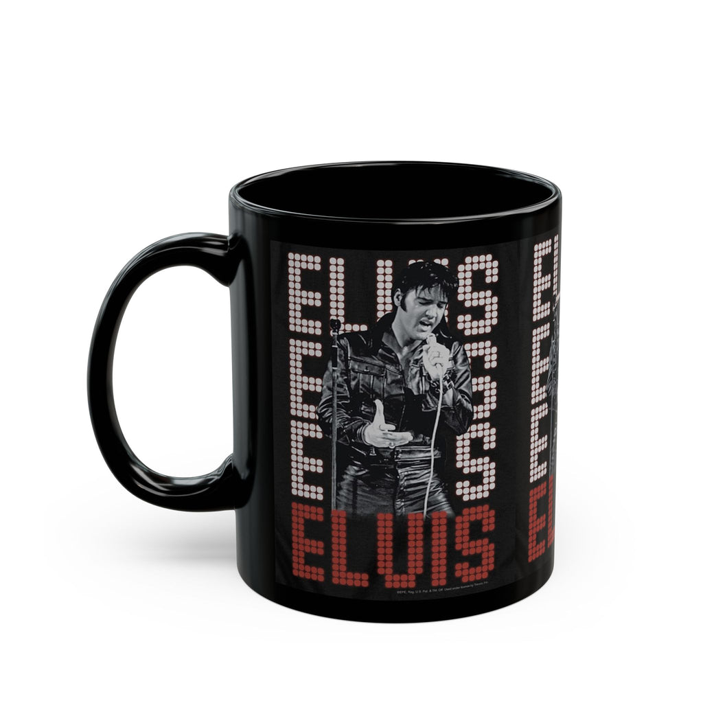 Elvis Presley King of Rock and Roll 11oz Mug | Black Ceramic Coffee Mug