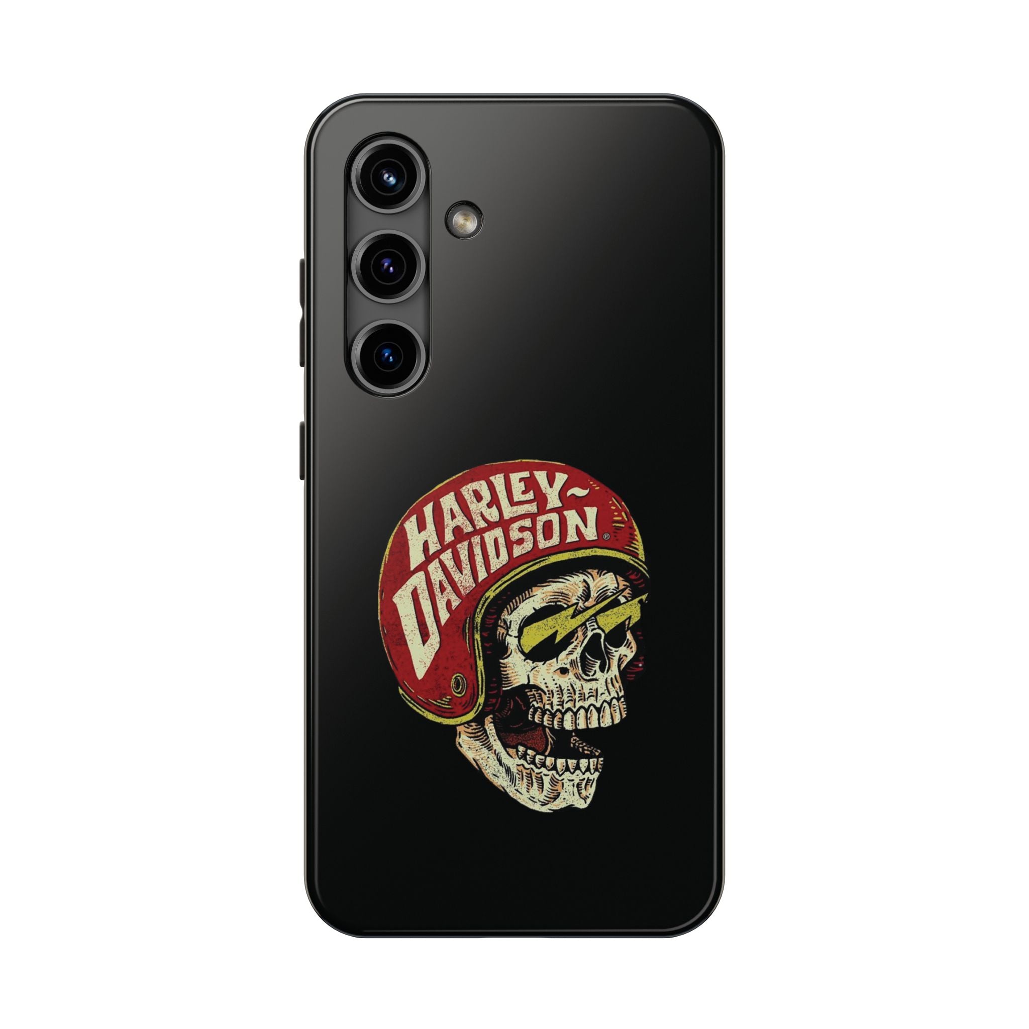 Skull Helmet Tough Phone Case | Vintage Motorcycle Biker Phone Case
