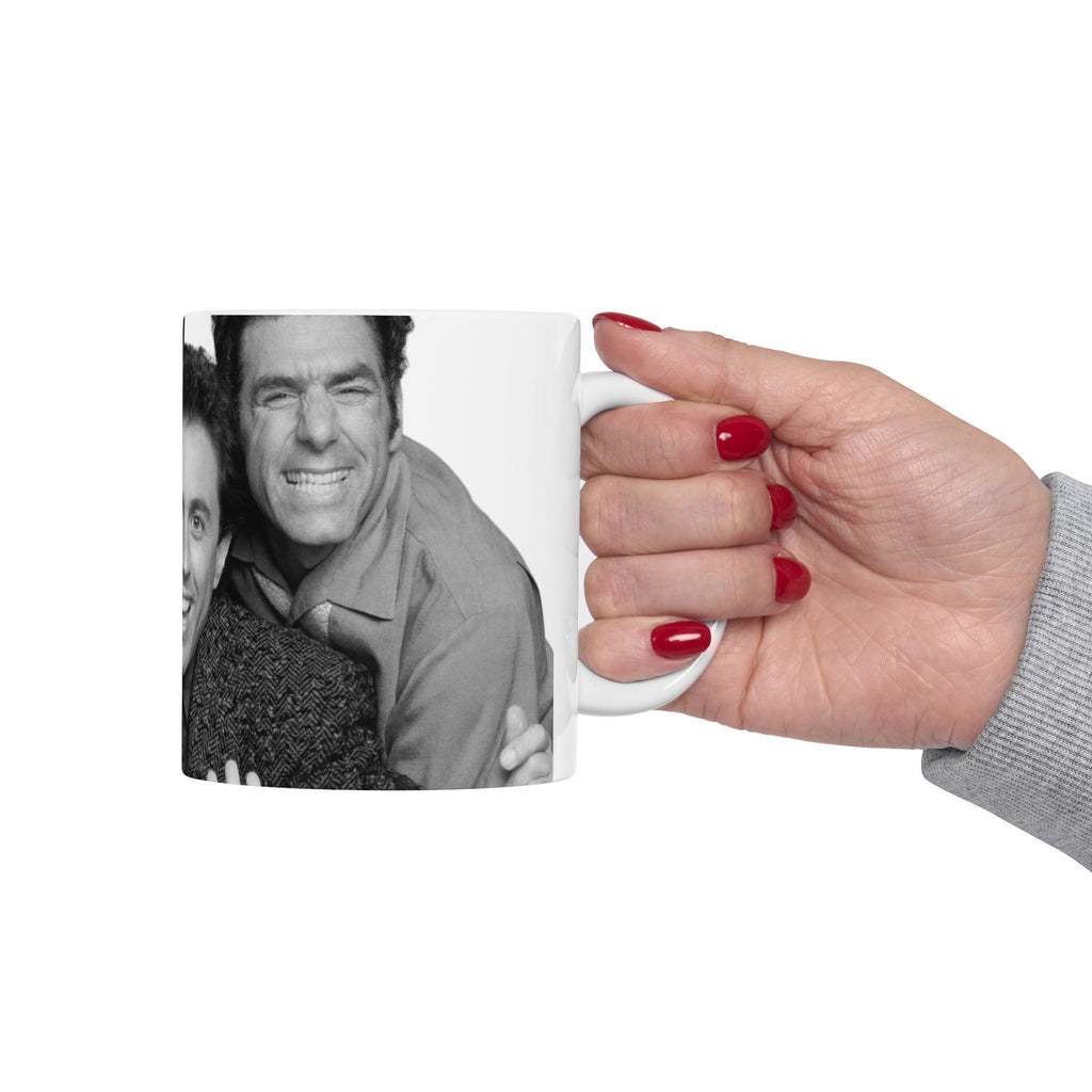 Seinfeld TV Show Cast 11oz Coffee Cup With Jerry, George, Elaine and Kramer