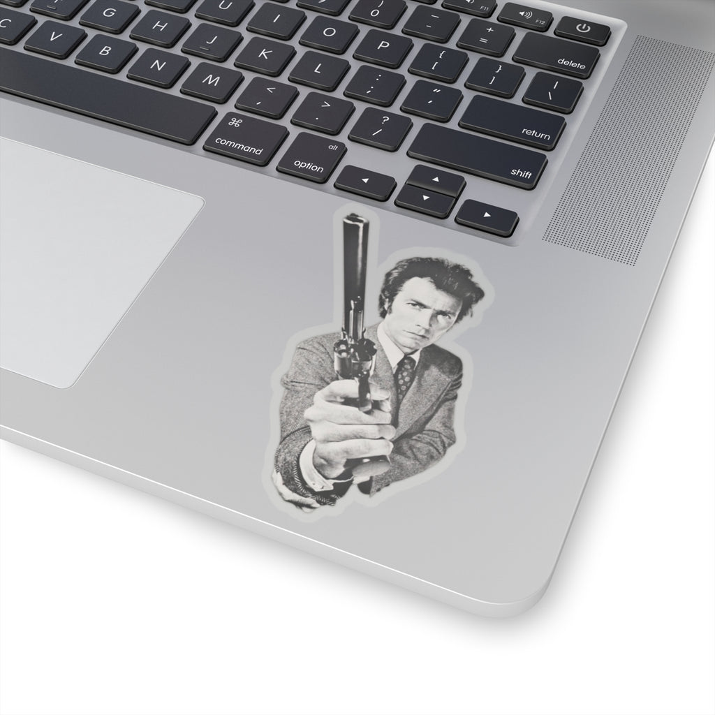 Clint Eastwood Dirty Harry Custom Sticker With Harry holding his 44 Magnum (4 Sizes)