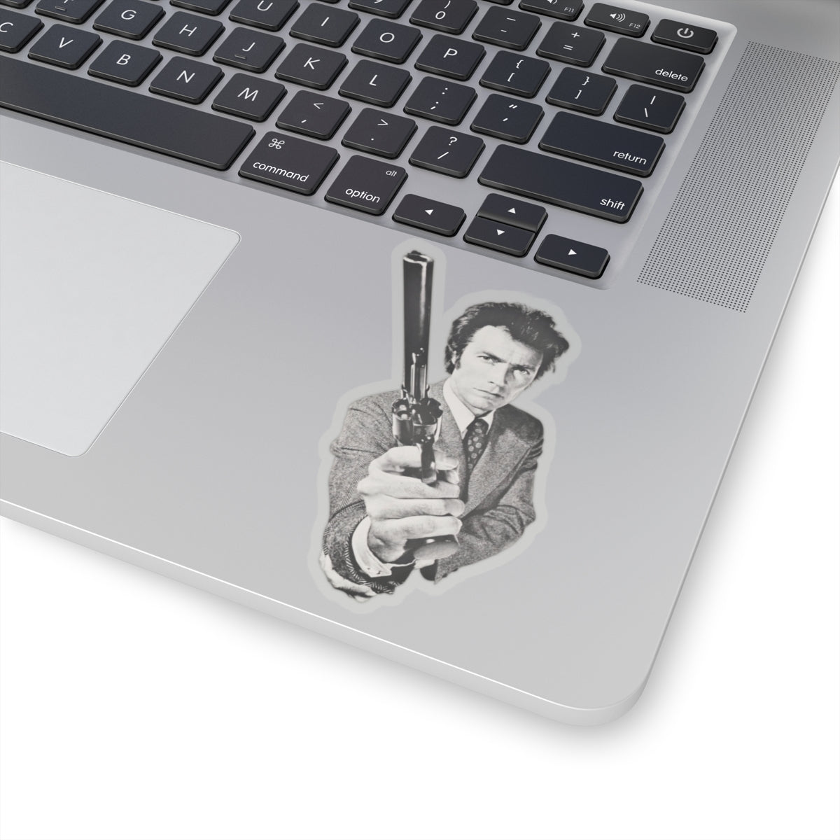 Clint Eastwood Dirty Harry Custom Sticker With Harry holding his 44 Magnum (4 Sizes)
