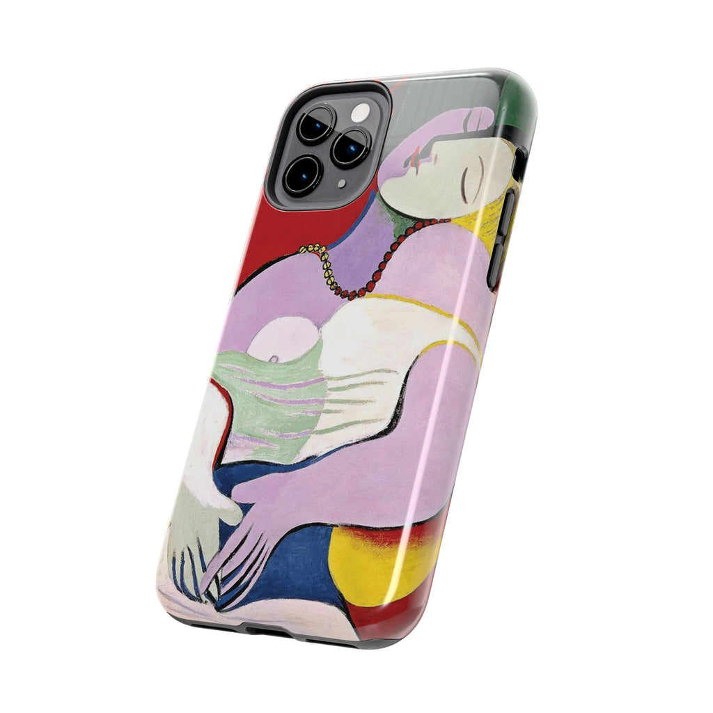 Picasso-Inspired Abstract Woman Tough Phone Case | Cubist Sleeping Woman Art Phone Case