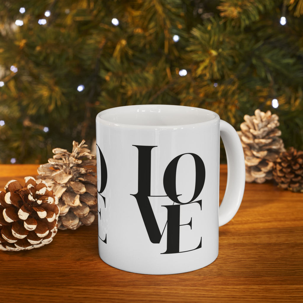 LOVE Typography Simplistic Design 11oz Coffee Mug | Perfect Gift for Lovers