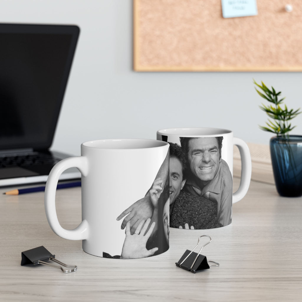 Seinfeld TV Show Cast 11oz Coffee Cup With Jerry, George, Elaine and Kramer