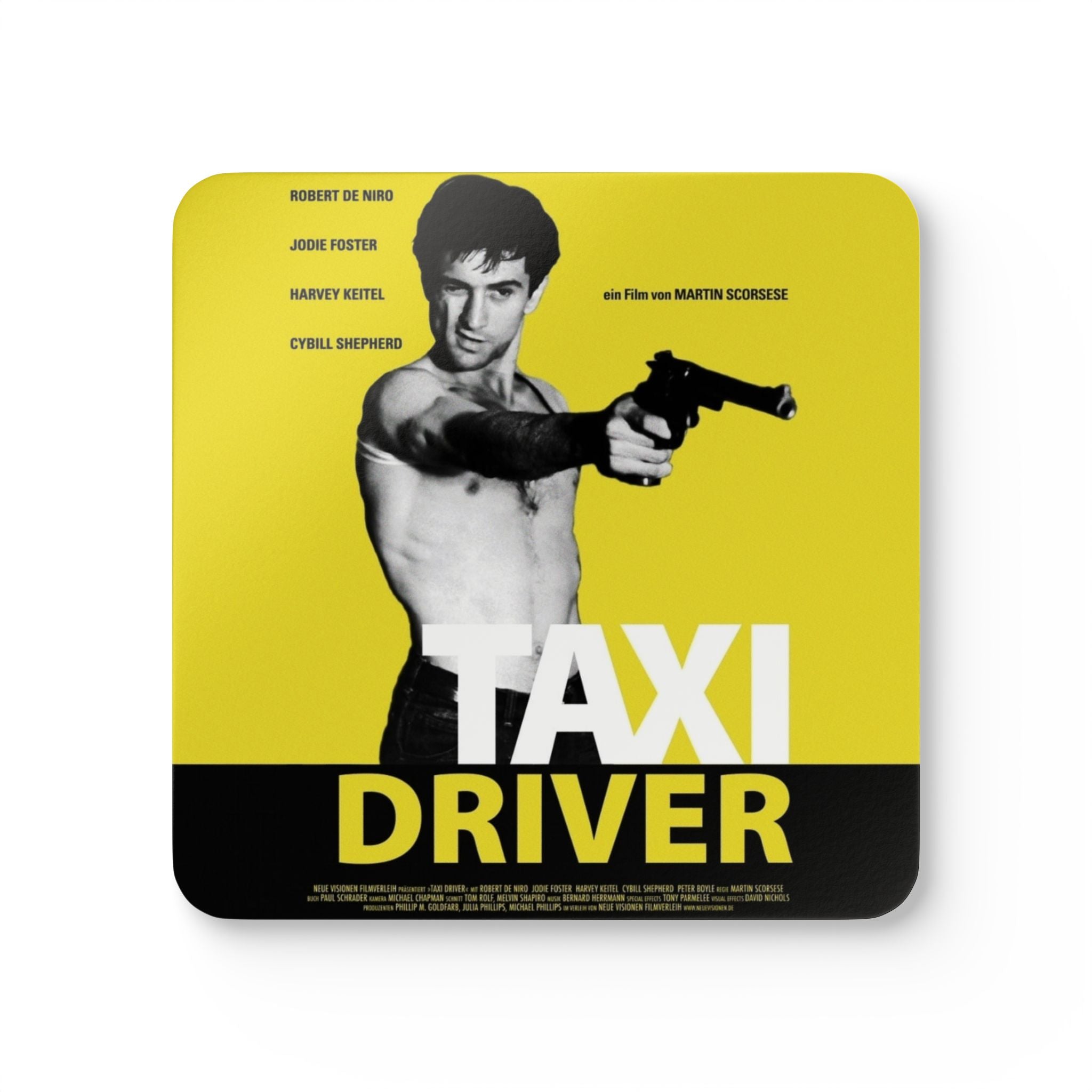 Taxi Driver Classic Movie Corkback Coaster Set | Martin Scorsese Film Tribute (4 Pieces)