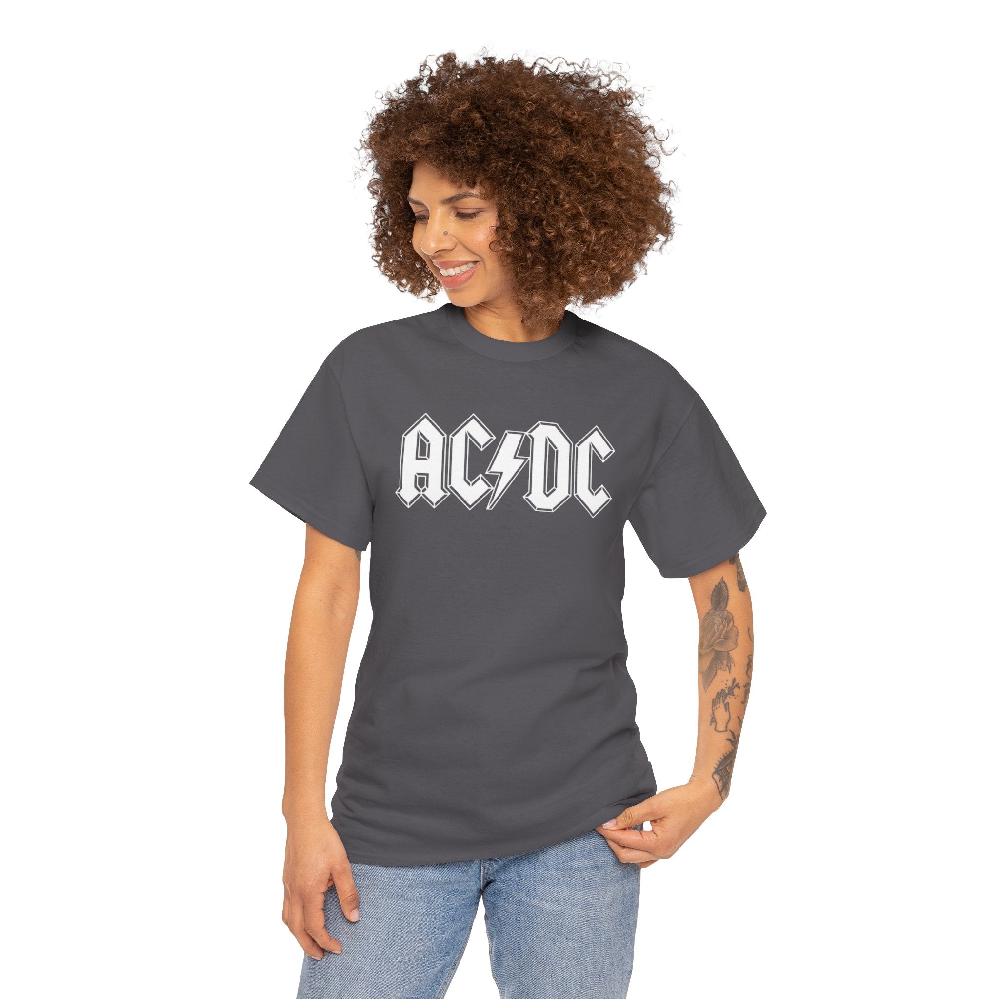 Unisex AC/DC Hard Rock band inspired with a custom batch T-Shirt (4 Colors)