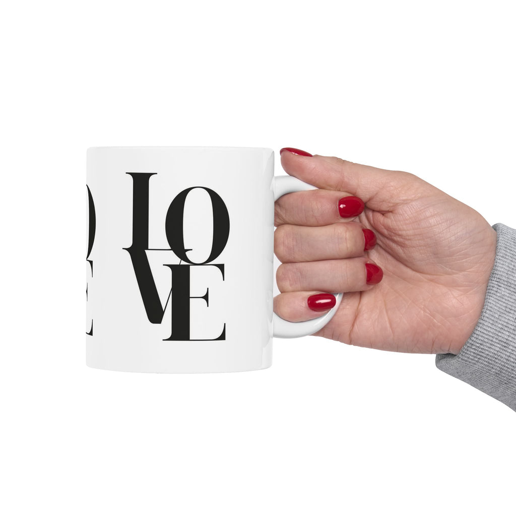 LOVE Typography Simplistic Design 11oz Coffee Mug | Perfect Gift for Lovers