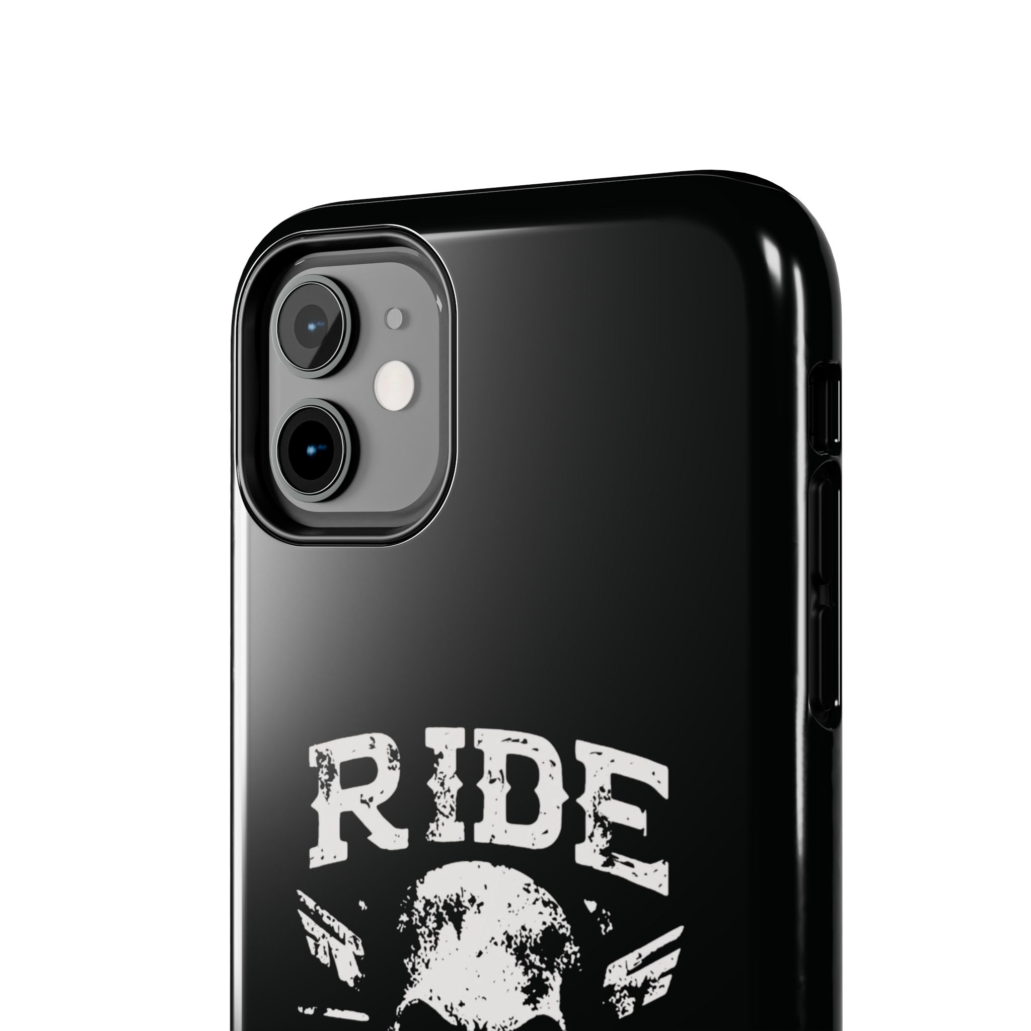 Ride or Die Skull Tough Phone Case | Biker Skull Graphic Phone Case