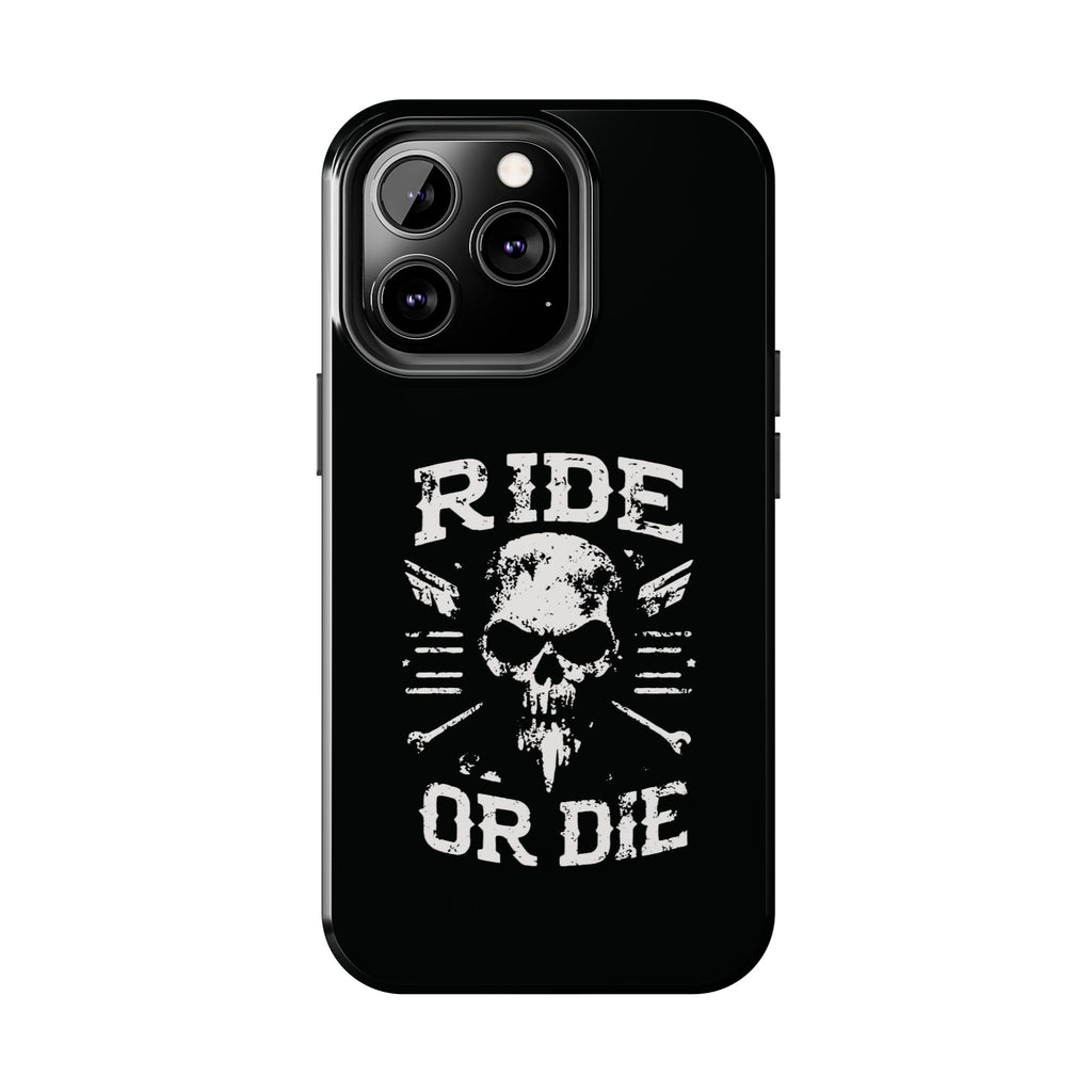 Ride or Die Skull Tough Phone Case | Biker Skull Graphic Phone Case