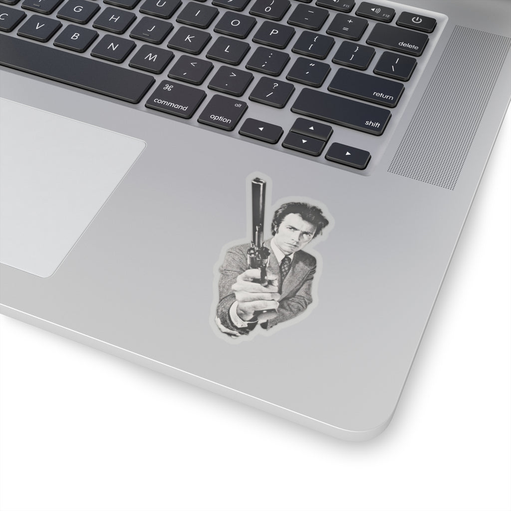 Clint Eastwood Dirty Harry Custom Sticker With Harry holding his 44 Magnum (4 Sizes)
