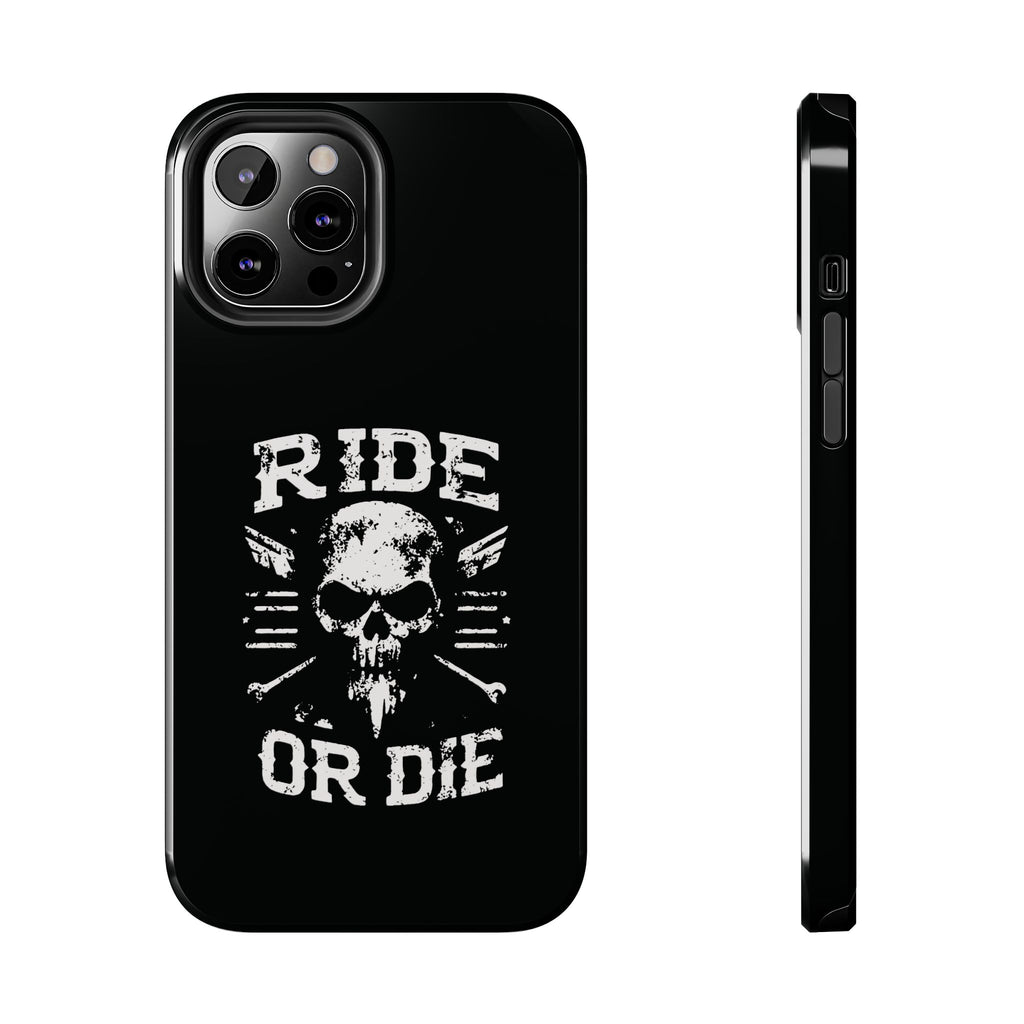 Ride or Die Skull Tough Phone Case | Biker Skull Graphic Phone Case