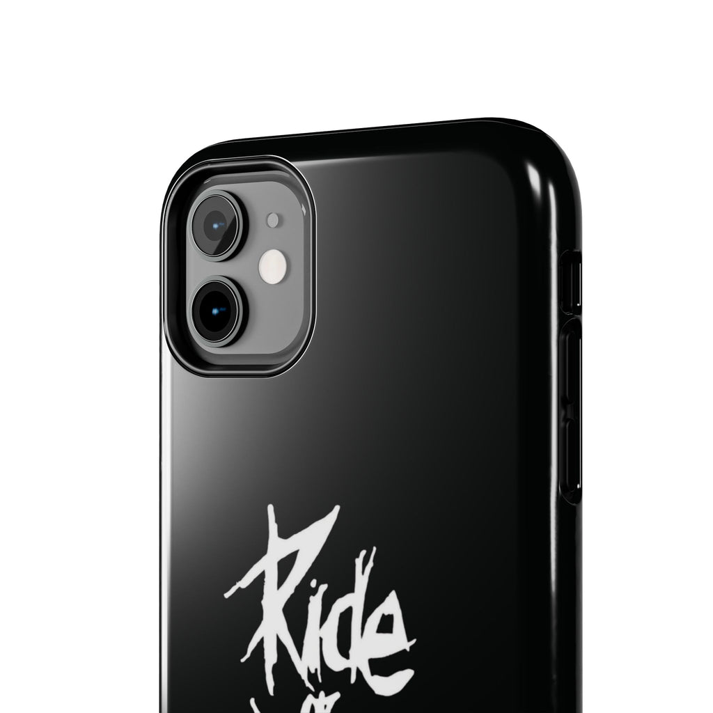Ride or Die Skull Tough Phone Case | Edgy Script Biker Style Phone Case