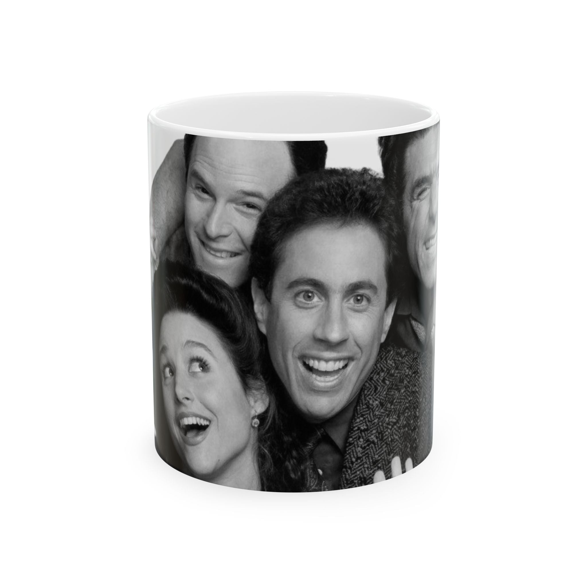 Seinfeld TV Show Cast 11oz Coffee Cup With Jerry, George, Elaine and Kramer